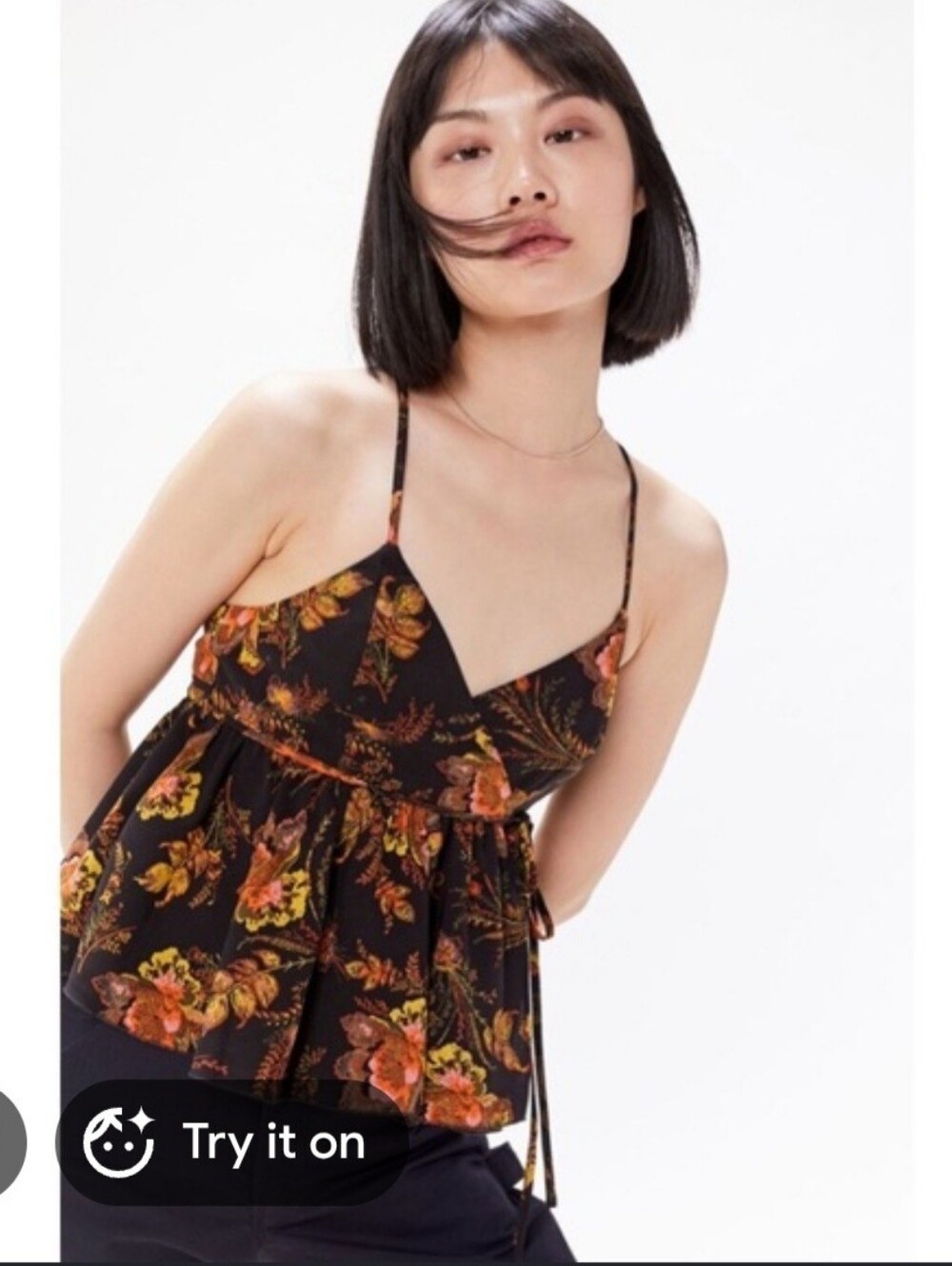 Urban Outfitters Peplum Wrap Tie Top